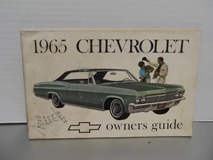 ☆ VINTAGE 1965 ☆ CHEVROLET PASSENGER CAR OWNERS  GUIDE MANUAL - ORIGINAL - Picture 1 of 20