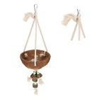 Nature Coconut Hanging Cage Bird Shell Swing Biting Toy Pet Supp Qua