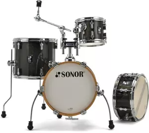 Sonor AQX Jazz Drum Kit Shell Set 18", 12", 14", 13" Snare Black Midnight Sparkl - Picture 1 of 5