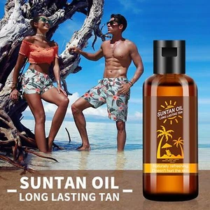 Aceite bronceador natural oscuro para camas de bronceado de playa ч√ )ф ∫я θп G9R9 N3D3 - Imagen 1 de 9