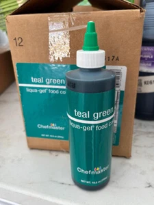 Color alimenticio Chefmaster verde azulado liqua-gel 10,5 onzas ENVÍO GRATUITO A EE. UU. - Imagen 1 de 5