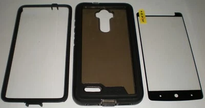 Funda Híbrida para ZTE Max XL/ZTE Blade Max 3 + Borde Negro Vidrio Templado, Nueva Foto 1 de 2