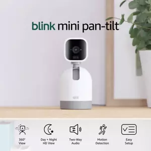 Smart Mini Pan-Tilt Security Camera with HD Video & Two-Way Audio, Alexa Compati - Picture 1 of 12