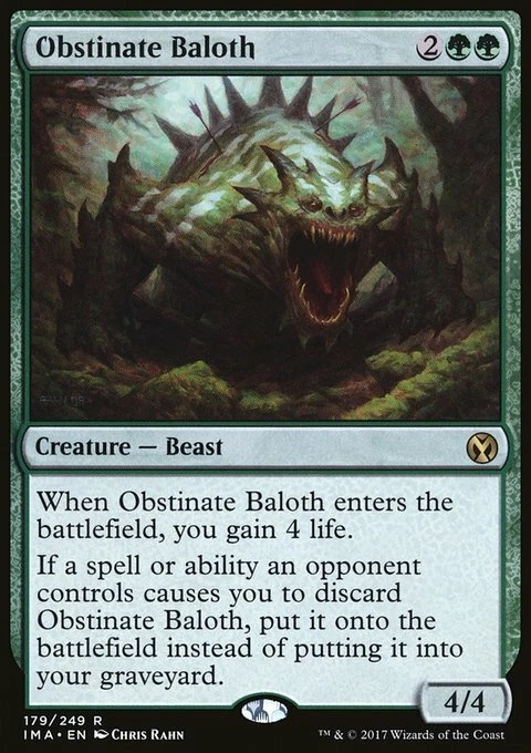 Magic the Gathering MTG Obstinate Baloth (179) Iconic Masters   LP - Image 1 of 1