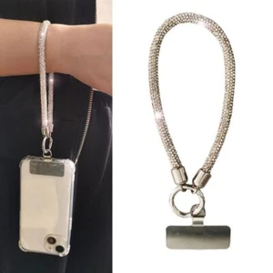 Bright Rhinestone Phone Lanyard Diamond Crystal Keychain Phone Accessories - Photo 1 sur 21