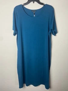 Eileen Fisher Women’s Reef Blue Dress Size Large $178 - Picture 1 of 3