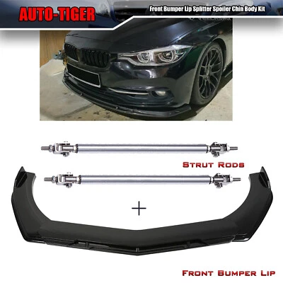 Kit de alerón divisor de parachoques delantero negro brillante para serie 3 E92 E90 F30 F31 Foto 1 de 4