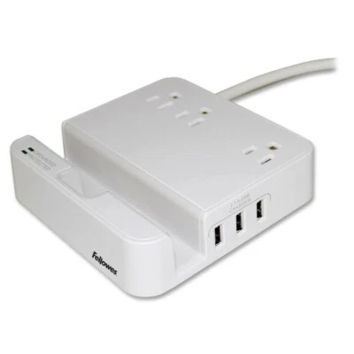 Fellowes Universal Tablet Stand Surge Protector 3 OUTLETS + 3 USB CHARGING PORTS - Image 1 of 4