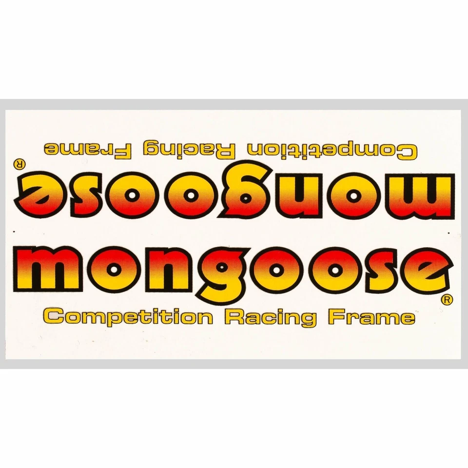 1983-85 Mongoose down tube decal - Orange/Yellow - Image 1 of 1