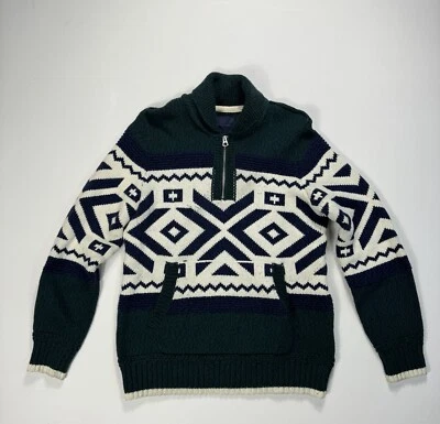 Suéter American Eagle 1/4 Cremallera Para Hombres Mezcla de Lana Mediana Azteca Exterior Peso Pesado Foto 1 de 4