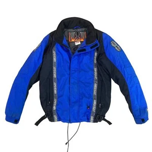Spyder Boys Puffer Ski Jacket Size 18 Blue/Black/White Full Zip Winter Sports - Picture 1 of 12