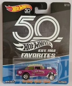 HOT WHEELS 50th ANNIVERSARY FAVORITES `55 CHEVY BEL AIR GASSER REAL RIDERS FLF43 - Bild 1 von 2