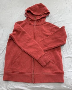 Carhartt Boys Hoodie S (4-6) Red Cotton Fleece Lined Pockets Hooded Full Zip - Picture 1 of 9