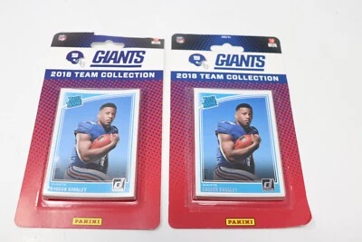 Lote de 2x 2018 Panini New York Giants Team Set Saquon Barkley Clasificado Rookie Packs Foto 1 de 4