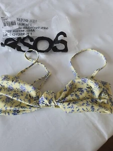 Asos Design Mix & Match Knot Bandeau Bikini Top Mixed Floral Print Size 10 - Picture 1 of 6