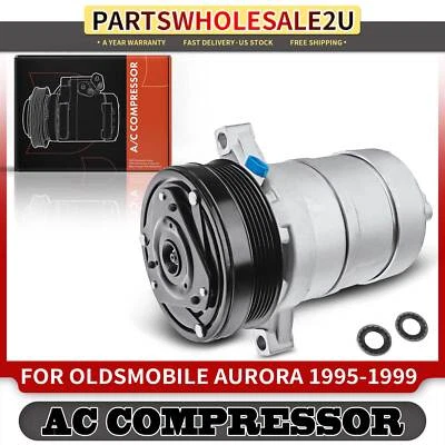 AC Compressor w/ Clutch & Pulley for Oldsmobile Aurora 1995-1999 4.0L  89019366 - Image 1 of 4