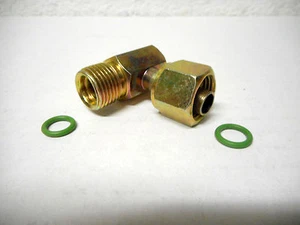 MALE INSERT O RING TO FEMALE O RING #6 90 DEGREE A/C ADAPTER FITTING 35-12676 - Picture 1 of 2