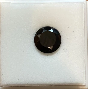black spinel 10mm round 4.54cts faceted gemstone - Picture 1 of 1