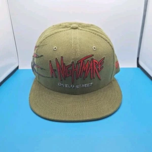 New Era 59FIFTY A Nightmare on Elm Street Hat Cap 7 1/8 Corduroy Green Rare  - Picture 1 of 9