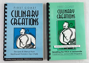 Lot of 2 First Coast Culinary Creations Spiralbound Cookbook Jacksonville Fl - Picture 1 of 8