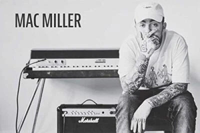 BUYARTFORLESS BUY ART FOR LESS Officially Licensed Mac Miller Keyboard 24 x 36 Inch Poster
