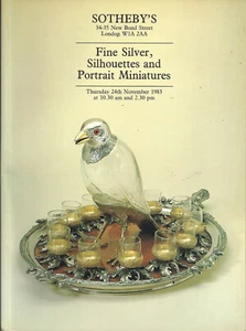 SOTHEBY’S LONDON FINE SILVER SILHOUETES PORTRAIT MINIATURES Auction Catalog 1983 - Bild 1 von 1