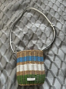 Kate Spade Wicker Bucket Crossbody Bag Handbag Brand New - Picture 1 of 9