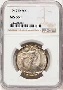 1947 Walking Liberty Half Dollar 50C PCGS MS 66+ - Picture 1 of 2