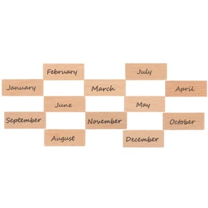 Wooden Stamp Set Man Month Stamper Journal Stamps Clear for Crafting - Picture 1 of 12