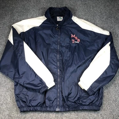 Augusta Sportswear MSB Tigers Navy Blue White Full Zip Windbreaker Jacket XL - Image 1 of 4