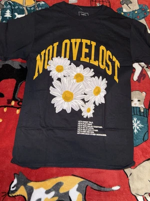 Camiseta Rue21 No Love Lost Hombre Talla Pequeña Negra Manga Corta Foto 1 de 4