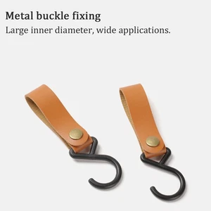 Portable Outdoor Hook Camping Picnic S-Hook PU Leather Hung Hook KeyChain H DW - Picture 1 of 7