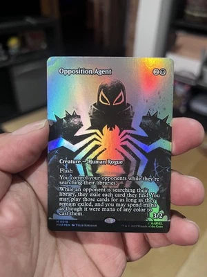 Opposition Agent (Borderless) (FOIL)  Spiderman  Magic The Gathering (mtg)  - Image 1 of 3