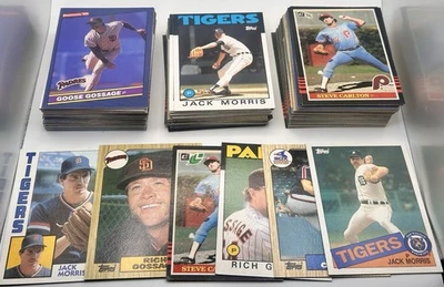 1980’s Baseball Vintage HOF Pitcher 160 Card Lot Gossage, Carlton, Morris - Image 1 of 2