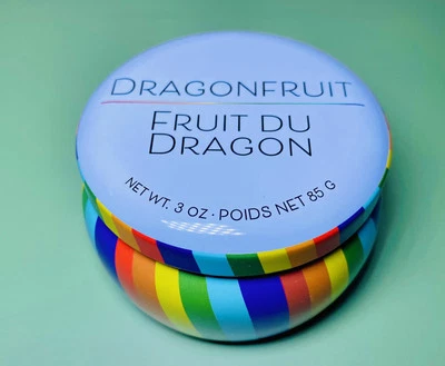 Dragon Fruit-Scented Pride Candle in Rainbow-Striped Tin 3 Oz - Image 1 of 3