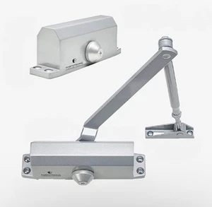 Automatic Adjustable Door Closer for Metal or Wood Doors – Silver - Bild 1 von 8