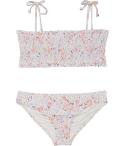Billabong L41747 Girls Multi Sweet Dreamer Smocked Two-Piece Swim Set Size 6 - Picture 1 of 2