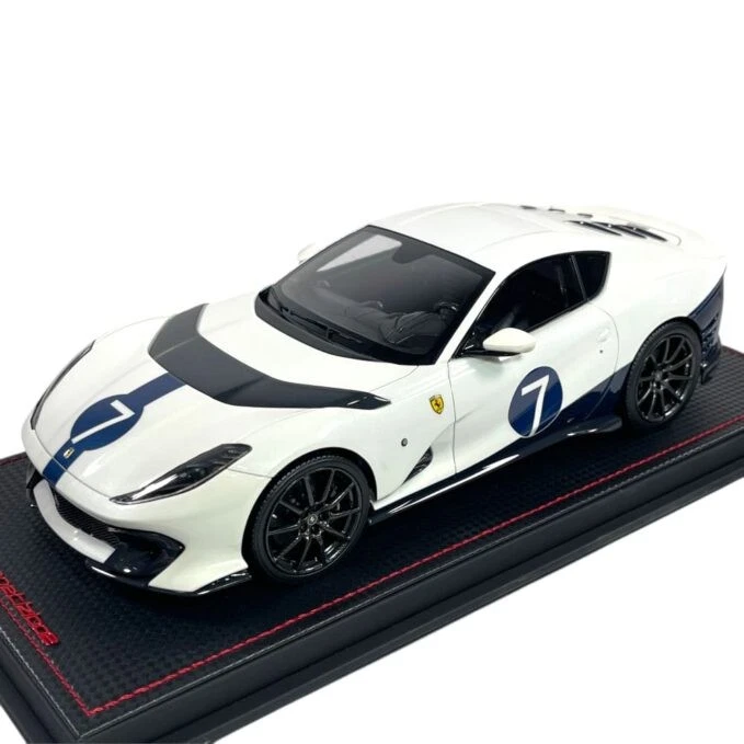 Modellino Auto MR Models 1/18 Ferrari 812 Competizione #7 Bianco Italia Blu N... - Immagine 1 di 4