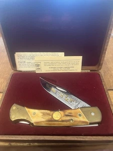 Schrade USA WW11 Army D Day Commemorative LB7 with 24ct Gold Etching On Blade - Picture 1 of 11