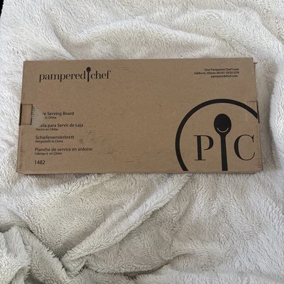 Pampered Chef #1482 Slate Serving BoardNEW  In Original Box - Image 1 of 4
