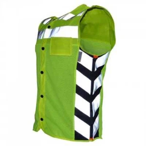Missing Link Men' s Meshed Up Safety Vest HiViz Reflective Green - MUMG - Picture 1 of 3
