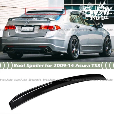 ДЛЯ 2009-2014 ACURA TSX CU2 ГЛЯНЦЕВЫЙ ЧЕРНЫЙ JDM УТКА СТИЛЬ ЗАДНЕЙ КРЫШИ СПОЙЛЕР КРЫШКА - Изображение 1 из 4