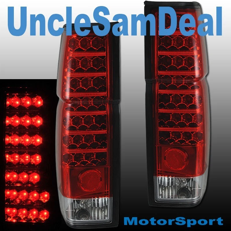 86-97 PARA PICKUP NISSAN CARROCERÍA DURA EURO ROJO LED L.E.D. PAR DE LUCES TRASERAS AJUSTE DIRECTO Foto 1 de 2