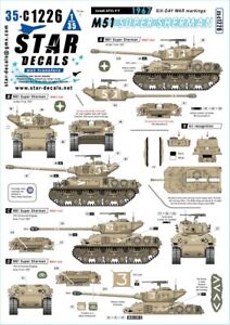 Star Decals 1/35 Israeli AFVs #9 M51 Super Sherman Tank 1960s Six Day War IDF