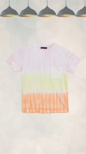 Ex Marks and Spencer Women’s Short Sleeve Printed T-shirt in Pink Tie Dye Mix - Picture 1 of 1