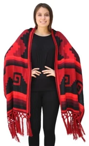 Para mujer Superfina Lana de Alpaca Intarsia Wari Hecho a Mano Chal Envoltura Talla Única - Imagen 1 de 30