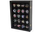 Hockey Puck Display Case Wall Cabinet Black 19.25