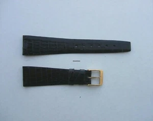 LONGINES Cinturino Strap Piatto in pelle nera - Ansa mm 20 - Bild 1 von 3