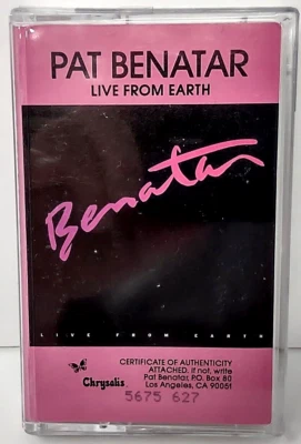 Live From Earth By Pat Benatar 1983 Chrysalis Records Cassette Tape Foto 1 de 4