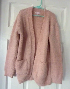 Design History Soft Furry Pink Cardigan - Youth M - Picture 1 of 5